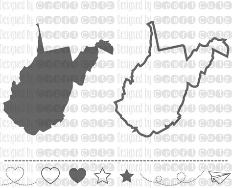 West Virginia Svg State Svg Files West Virginia Vector United States