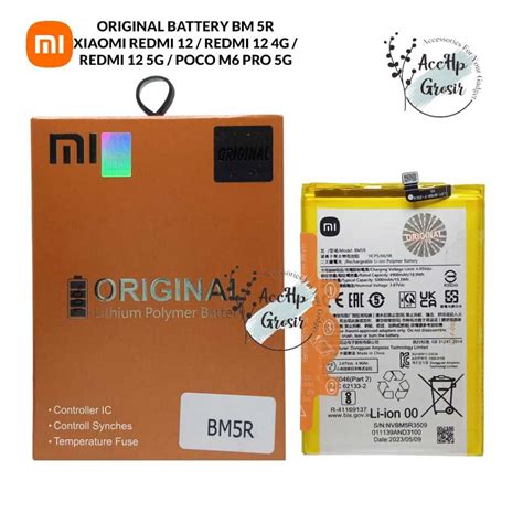 Jual Batre Baterai Xiaomi Redmi 12 4G Redmi 12 5G Poco M6 PRO 5G BM