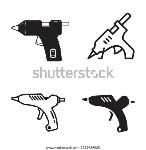 Electric Hot Glue Gun Silhouetteelectric Hot Stock Vector Royalty Free Shutterstock