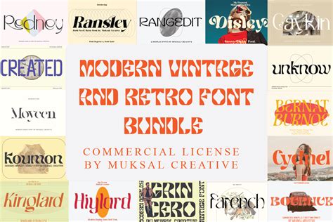 MODERN VINTAGE AND RETRO FONT COMMERCIAL LICENSE – Muksalcreative