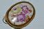 Jolie Broche Ancienne Porcelaine De Limoges Tour Laiton Bijou Fleur