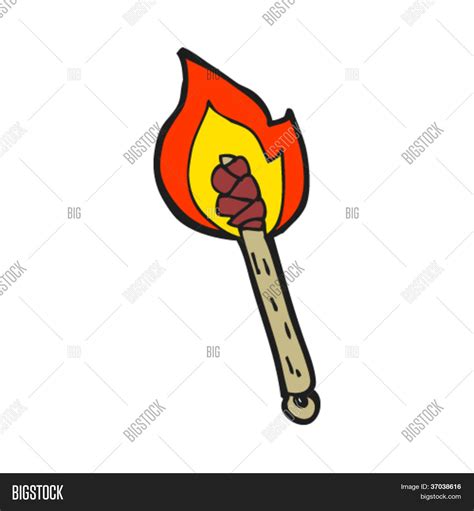 Burning Torch Cartoon Vector And Photo Free Trial Bigstock