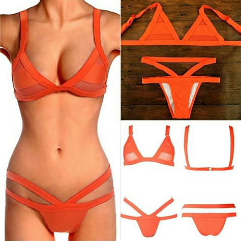 Swim Sexy Mesh Bikini Set Hollow Out Tops Bandage Swims Poshmark