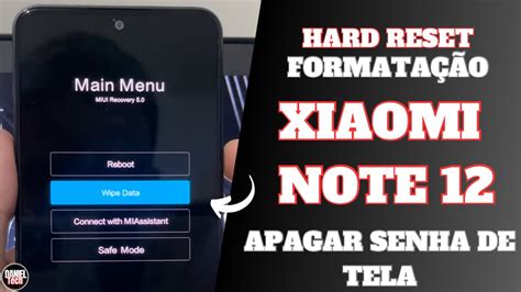 Como fazer Hard reset Xiaomi note 12 formatação apagar senha de tela