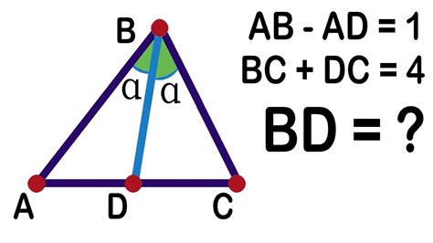 Find The Length Of The Angle Bisector Bd Of A Triangle Abc Math