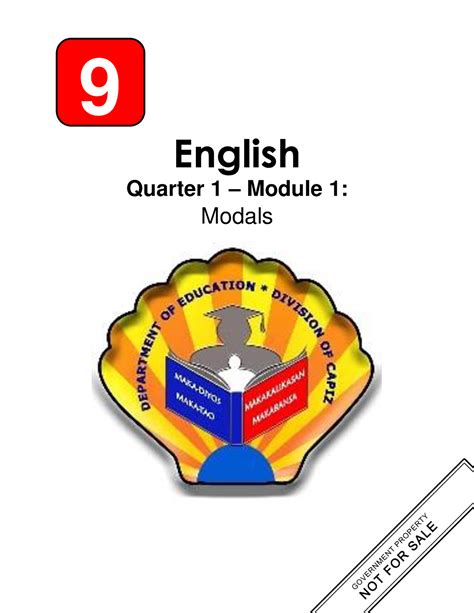 English 9 Module 1 Modals English Quarter 1 Module 1 Modals 9