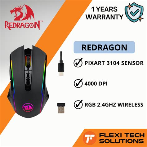 Redragon Ranger M910 Gaming Mouse 4000 Dpi Wired And Wireless Flexi Tech