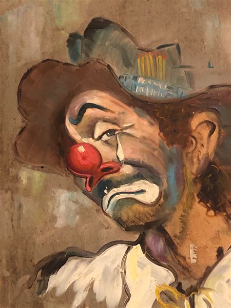 Original Rossini Painting Of Emmett Kelly Etsy