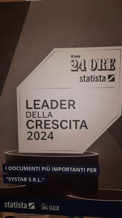 Systab Leader Della Crescita Secondo Il Sole Ore