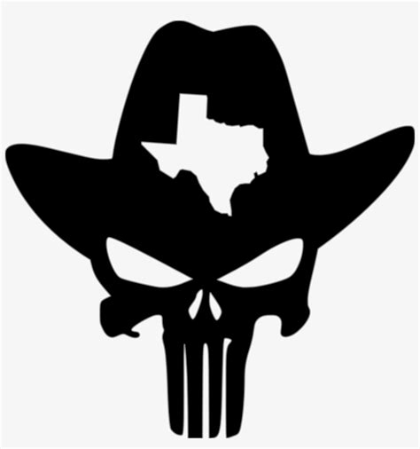 Texas Punisher File Size Punisher Skull Decal Transparent Png