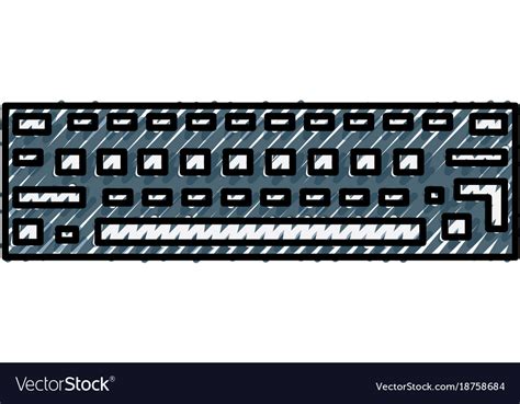 Isolated keyboard design Royalty Free Vector Image