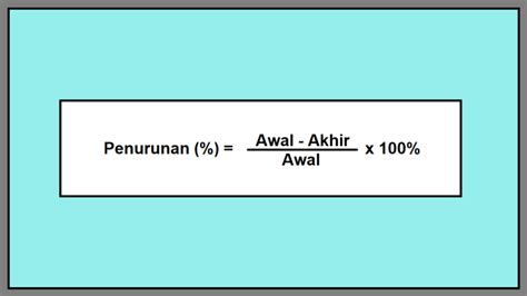 Cara Menghitung Persentase Penurunan Cilacap Klik