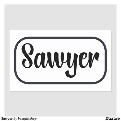 Sawyer Rectangular Sticker Name Stickers Personalized Note Cards