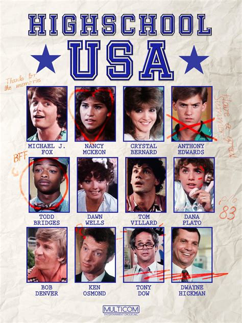 High School Usa 1983 Featuring Michael J Fox And Crispin Glover Two