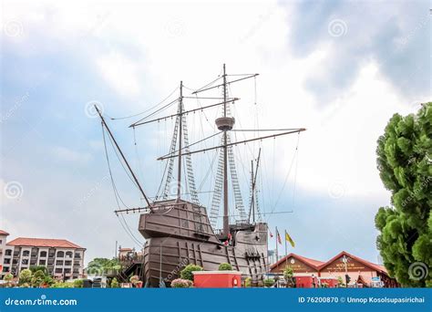 MALACCA, MALAYSIA - July 16: Malacca Maritime Museum on July 16, 2016 in Malacca, Malaysia. it ...