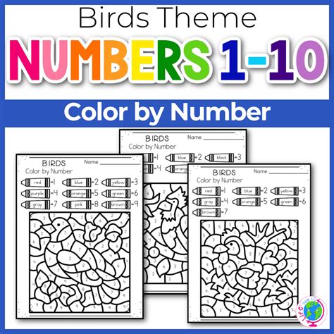 color  number worksheet  grade  coloring worksheets printable