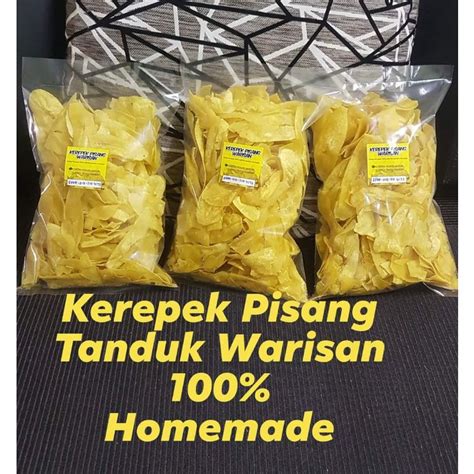 READY STOCK Kerepek Pisang Tanduk Serong Homemade Panas Panas Dari