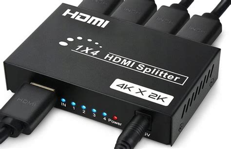 Rozdzielacz HDMI 1 na 4 wyjścia 4Kx2K 30Hz audio wideo Splitter P6