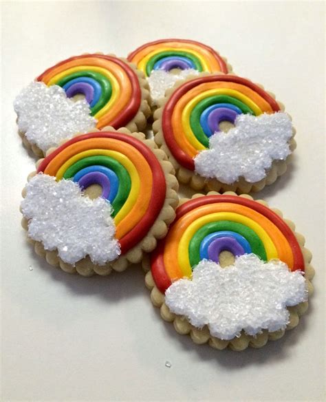 Rainbow Party Cookies St Patricks Day Cookies Rainbow Sugar