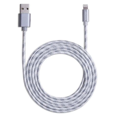 Cabo Lightning Para Iphone De Metros Nylon Branco Multilaser Wi