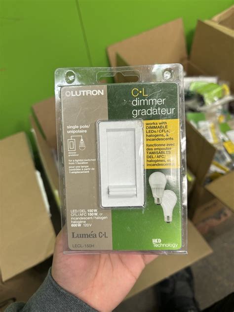 Lutron Lumea Cl White Single Pole Dimmer Lecl H Ebay