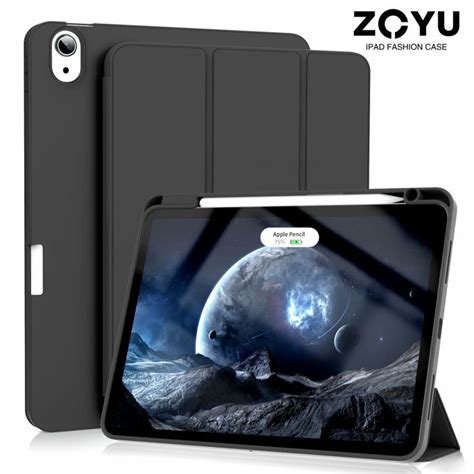 Zoyu Ipad Case With Pencil Holder Right Pencil Slot Apple Pencil