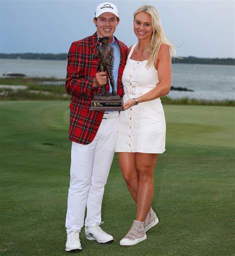 Matt Fitzpatrick celebrates 2023 RBC Heritage win with girlfriend