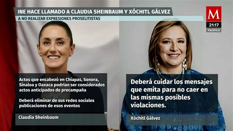 Advertencia Del Ine A Claudia Sheinbaum Y Xóchitl Gálvez Grupo Milenio