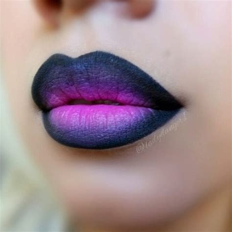 Makeup Tutorials On Instagram “black And Purple Ombré Combo ♠️ Ladydanger1” Ombre Lips