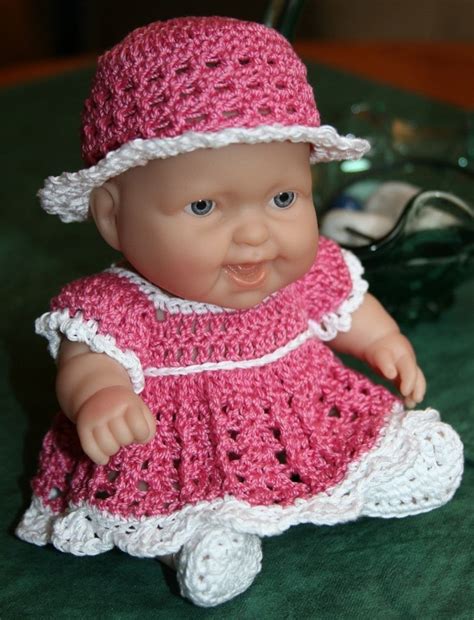 Pdf Pattern Crochet Inch Berenguer Baby Doll Dress Set Etsy