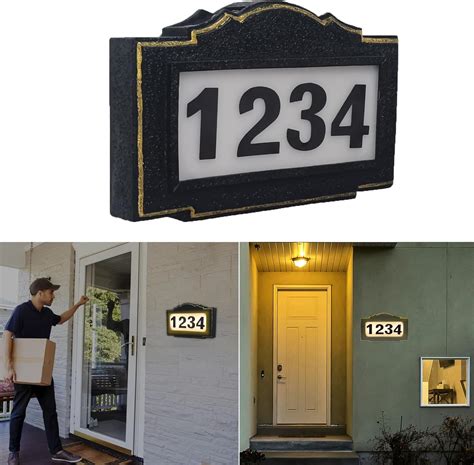 House Numbers For Outside Solar Address Sign Street Signs