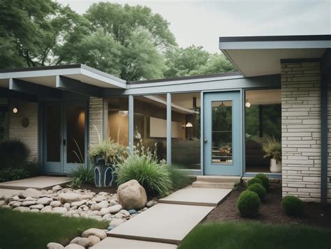 mid century modern house exterior 12