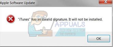 Fix ITunes Has An Invalid Signature