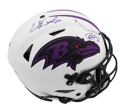 Ed Reed Ray Lewis Signed Ravens Full Size Authentic On Field Lunar