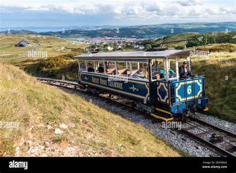 Tram On The Great Orme Tramway Llandudno North Wales Uk Stock Photo