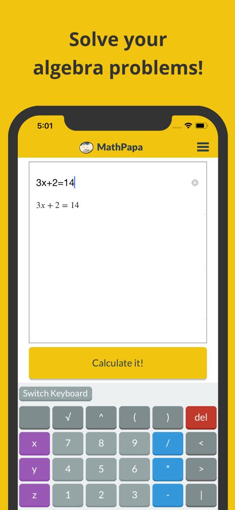 MathPapa App for Kids - MathPapa Algebra Calculator 