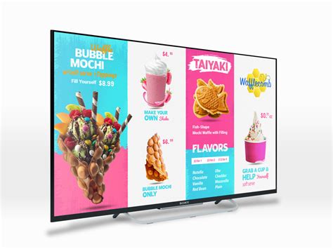 A digital menu board design for restaurants. | Upwork