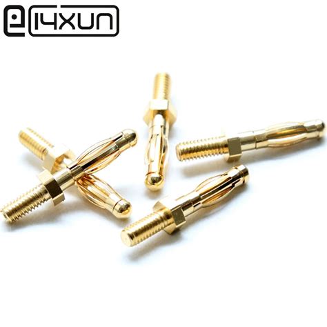 Eclyxun Pcs Mm Banana Plug Panel Mount One Pure Copper Gold Plated