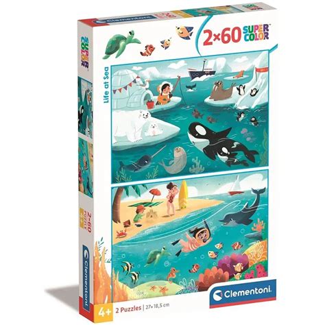 Comprar Puzzle Clementoni Vida En El Mar De 2x60 Piezas 24817