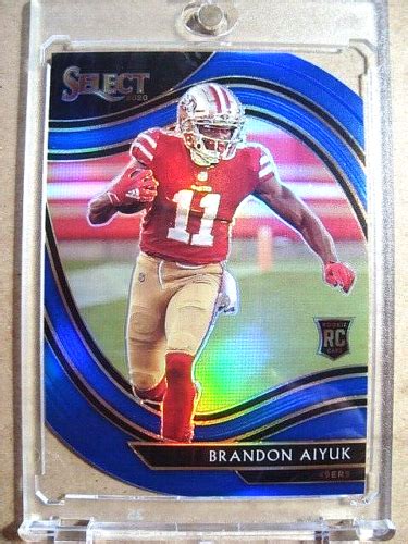 Brandon Aiyuk Panini Select Rookie Field Level Blue Prizm Rc Mint