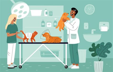 Premium Vector Vet Doctor Appointment Cartoon People And Pets Animal