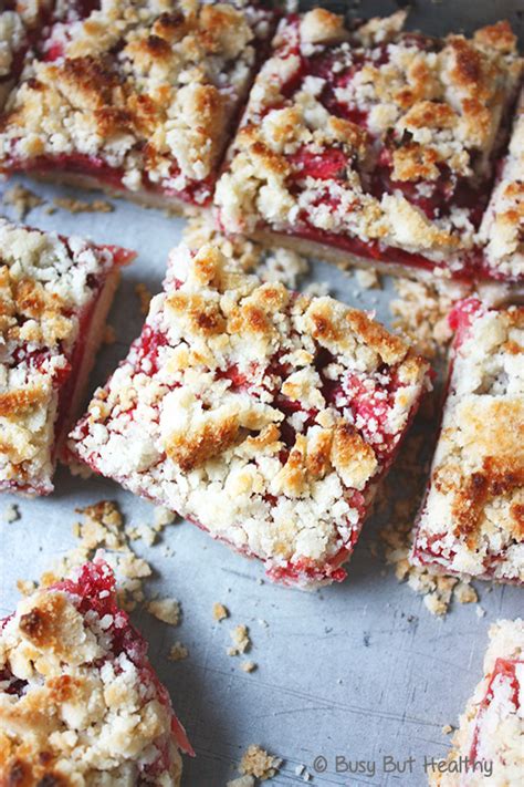 Strawberry Rhubarb Crumble Bars SavvyMom