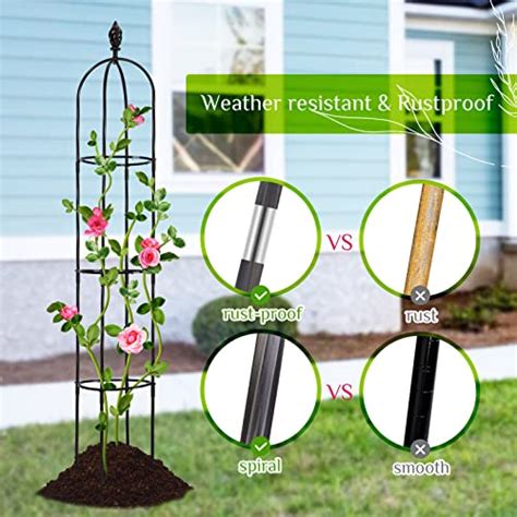 Lalahoni Garden Trellis For Climbing Plants Outdoor Rustproof Plant