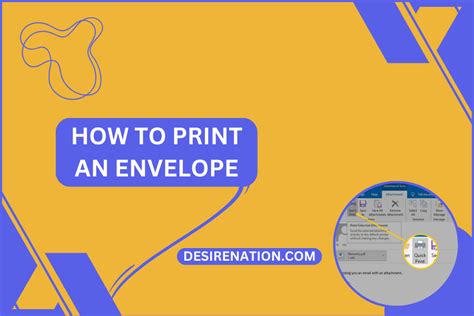 How to Print an Envelope | Desire Nation