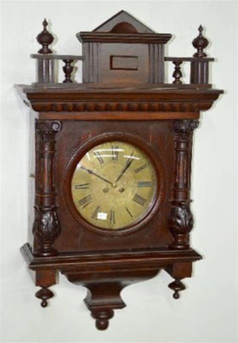 German Carved Oak Wall Clock Clockprices