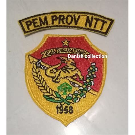 Jual Bet Bordir Logo Lambang Provinsi Ntt Nusa Tenggara Timur Shopee