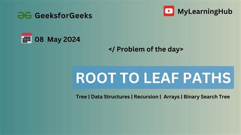 Gfg Potd Root To Leaf Paths Using Java May Tree