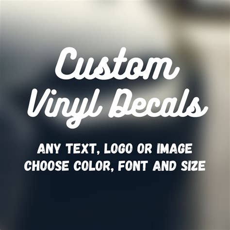 Custom Vinyl Decal Etsy