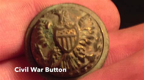 Metal Detecting Civil War Button Old Coins And Jewelry Youtube