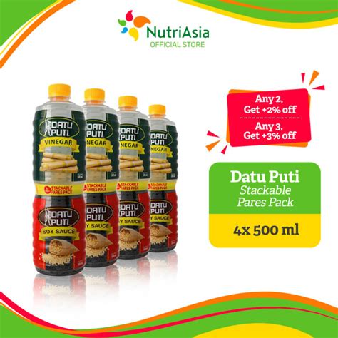 Datu Puti Stackable Pares Pack Bundle Of 4 Lazada Ph